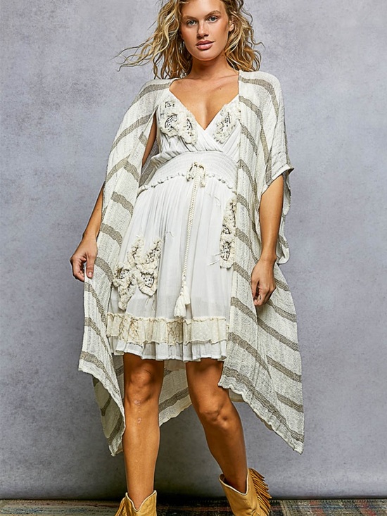 POL Jackets & Blazers - 💕POL Boho linen Striped Kimono